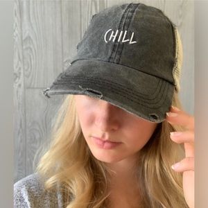 “Chill” embroidered baseball cap